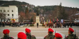 Президентът по време на тържественото отбелязване на 150-годишнината от рождението на Гоце Делчев