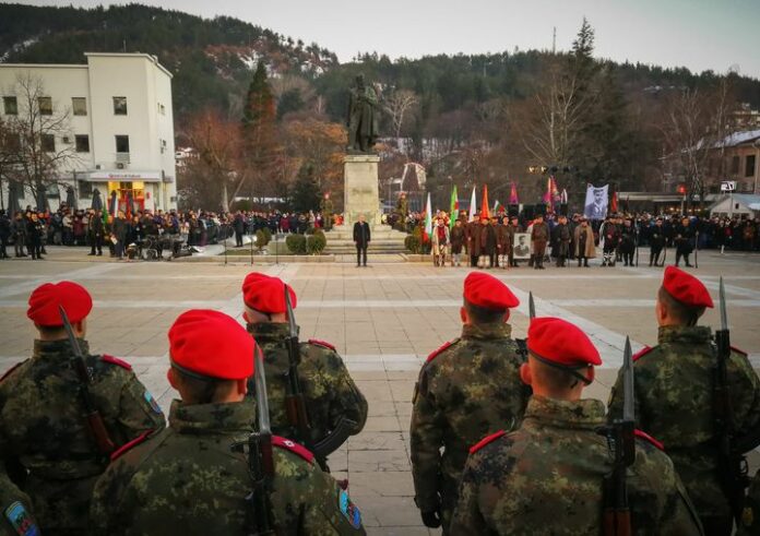 Президентът по време на тържественото отбелязване на 150-годишнината от рождението на Гоце Делчев