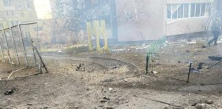 Военни действия в Киев. Снимка: ДСНС України