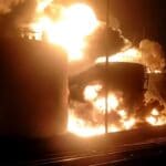 Поразена петролна база във Василков