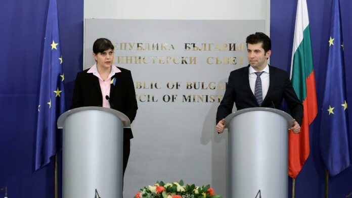 Европейски главен прокурор Лаура Кьовеши и премиер Кирил Петков