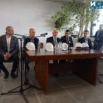 (от ляво надясно) Инж. Златин Крумов, Божидар Костадинов, Николай Събев, Атанас Михнев и Радослав Василев