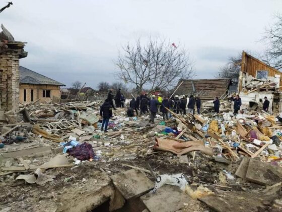 Разрушения в киевско село