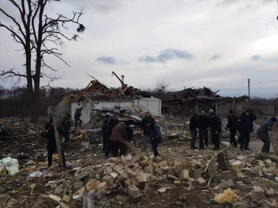 Разрушения в киевско село