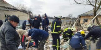 Разрушения в киевско село