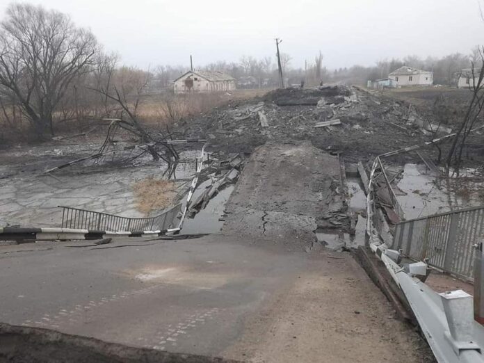 Разрушения в Луганска област