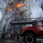 Пожар в сграда в квартал "Святошински"