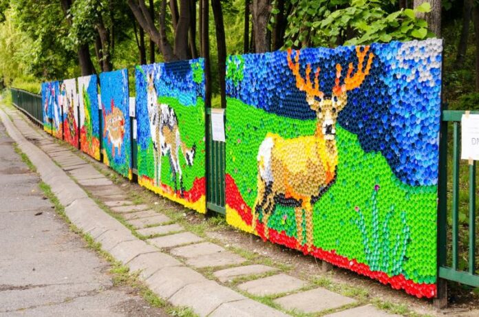 Мозайка от капачки