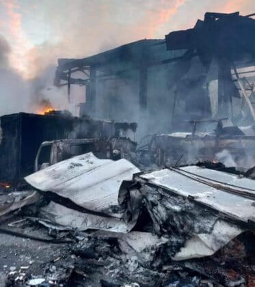 Пожар в цех за риба в Украйна