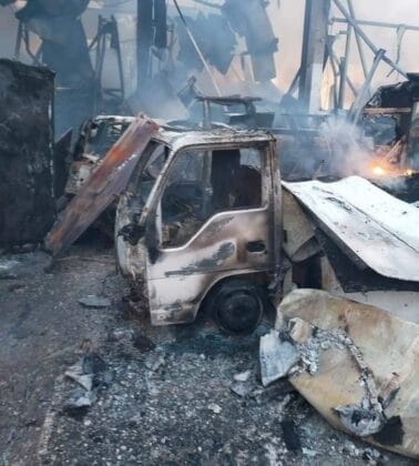 Пожар в цех за риба в Украйна