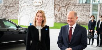 Премиер Кая Калас и канцлер Олаф Шолц