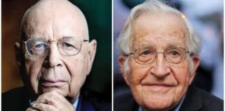 Клаус Шваб и Ноам Чомски