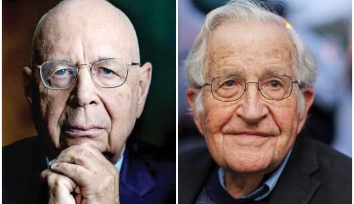 Клаус Шваб и Ноам Чомски