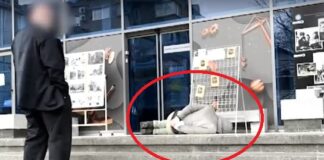 Легнал с вързани ръце мъж в София