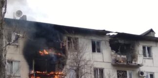 Изгоряла сграда в Северодонецк