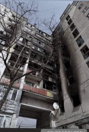 Изгоряла сграда в Северодонецк