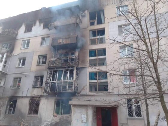Изгоряла сграда в Северодонецк