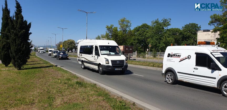 Камиони, протест