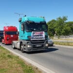 Камиони, протест
