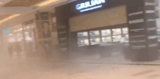 Задимяване вследствие на пожар в мол в София