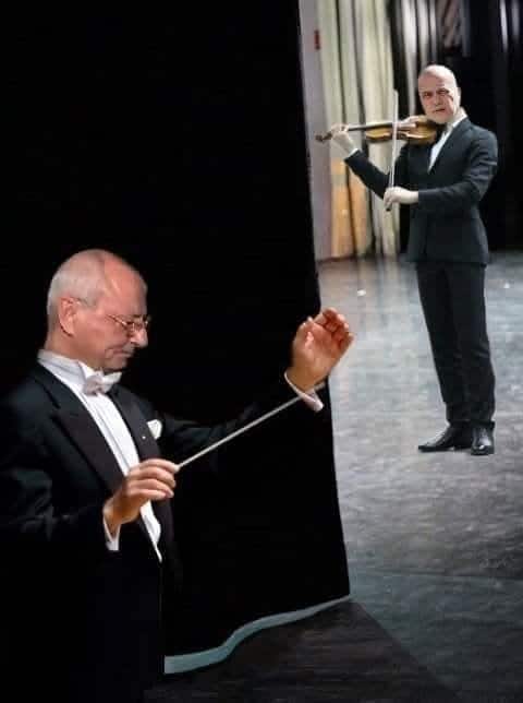 Диригент и цигулар