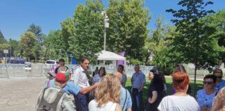 Александър Дунчев с протестиращи