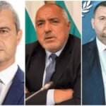 (от ляво надясно) Костадин Костадинов, Бойко Борисов, Делян Пеевски