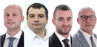 Димитър Ташев, Константин Бачийски, Милко Пенев и Христо Симеонов