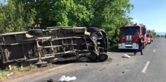 ПТП между лек автомобил и микробус