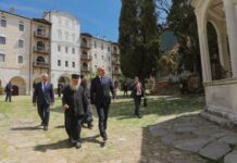 Румен Радев на посещение в Зографския манастир