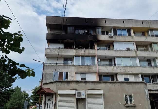 Апартаментът след взрива
