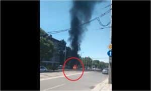 Пожар, кола