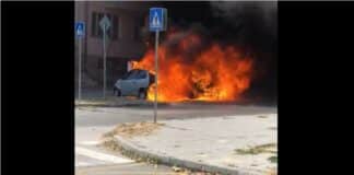 Пожар, кола