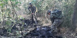 Пожар, военни