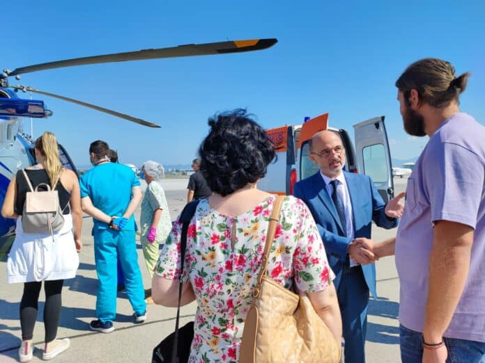 Транспортиране на пострадалите деца