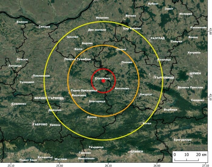 Земетресение в района на Стражица