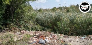 Отпадъци на брега на река Русокастренска