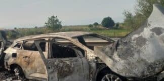 Изгоряла кола на АМ Тракия