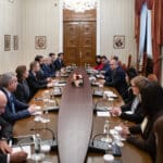 Президентът Румен Радев по време на срещата