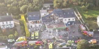 Разрушената бензиностанция