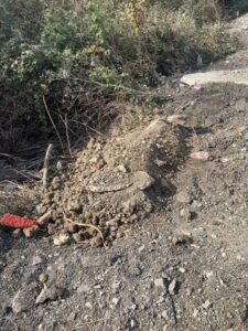 Изхвърляне на отпадъци в дере