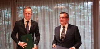 Петер Сиярто и проф. Сашо Пенов