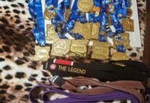 Медали, черен колан