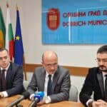 Кмет Йордан Йорданов, министър Асен Меджидиев и д-р Георги Желязков