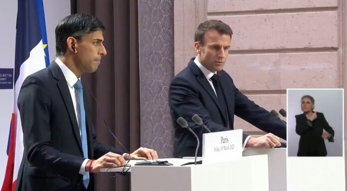 Риши Сунак и Еманюел Макрон