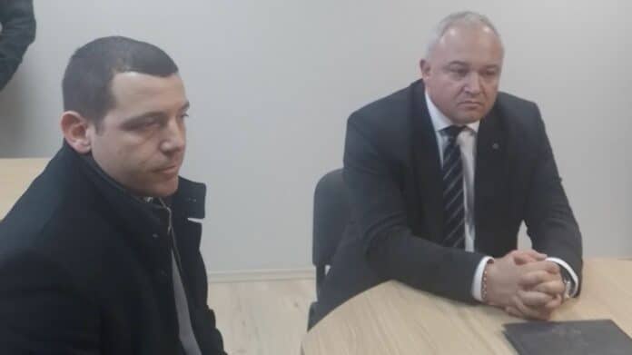 Старши комисар Лазар Христов и министър Иван Демерджиев