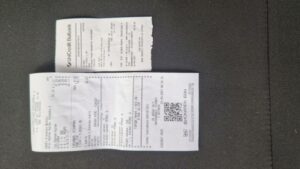 Касова бележка, бензиностанция