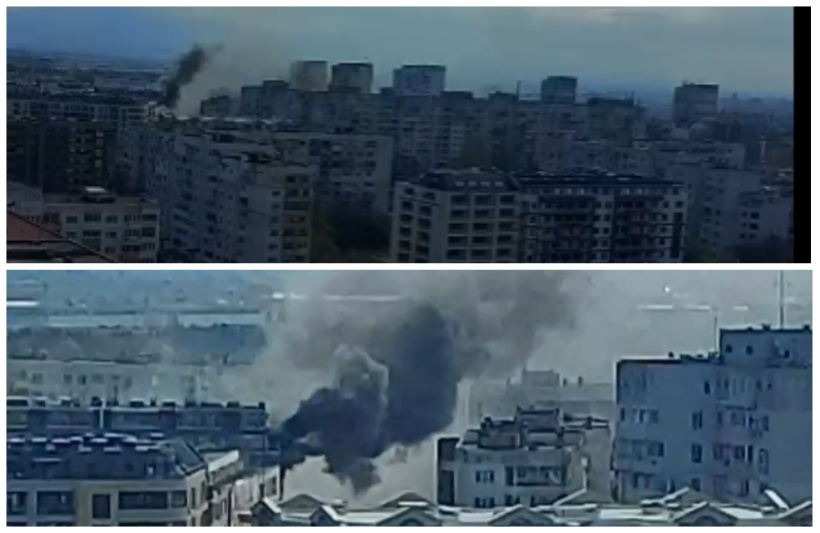 Пожар гори в жилищен блок в столичния квартал Надежда“, съобщават