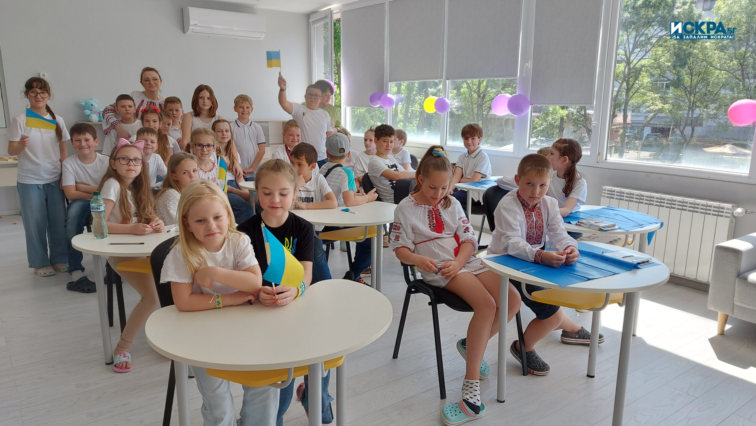 Обучителен център с украински деца. Снимка: Искра.бг
Днес откриха новия Обучителен