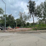 Мястото на разрушената постройка